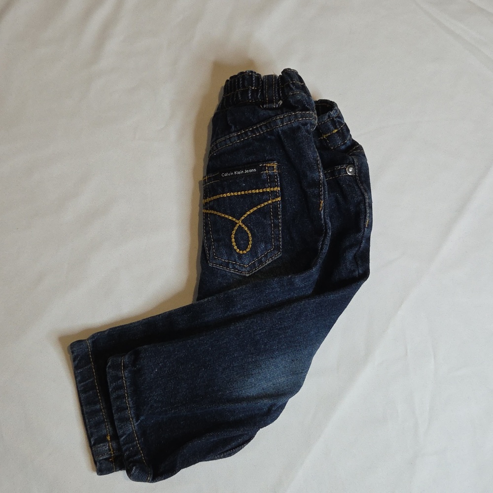 Calvin Klein Toddler 12M Dark Blue Denim Jeans - Kids Bottoms - Picture 4 of 4